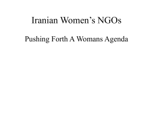 Iranian Women`s NGOs