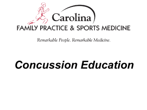 Education - Carolina Sports Concussion Clinic