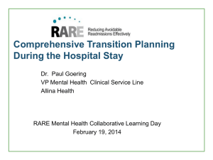 Comprehensive Transition Planning