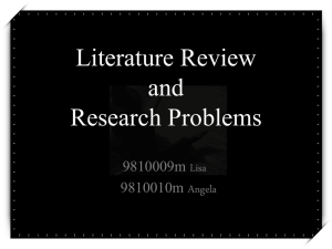 Literature Review and Research Problems