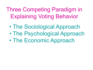 Three Competing Paradigm in Explaining Voting Behavior