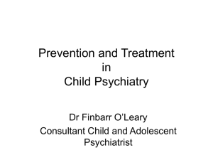 prevention and treatment in child psychiatry