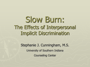 Slow Burn: The Effects of Interpersonal Implicit Discrimination
