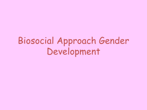 Biosocial Approach Gender Development