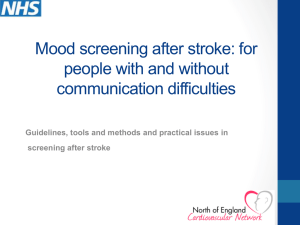 Screening tools for depression after stroke