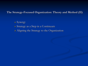 The Strategy-Focused Organization: Theory and Method (II)