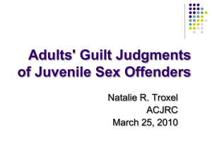 Perceptions of Juvenile Sex Offenders