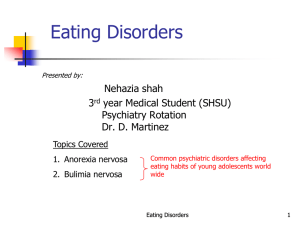 Eating Disorders: