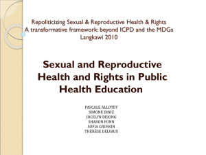 Gender and Rights in Reproductive Health