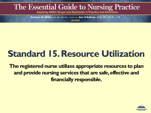 Standard 15 Resource Utilization