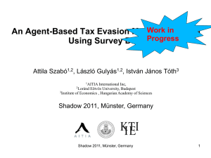 An Agent-Based Tax Evasion Model Calibrated Using Survey Data