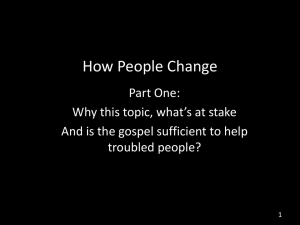 How People Change – Part 1 – Slides