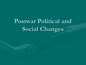 Postwar Social Transformations