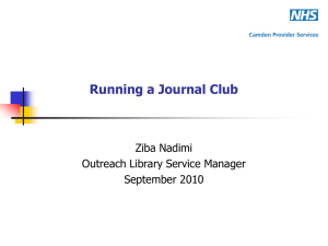 "Running a Journal Club" presentation