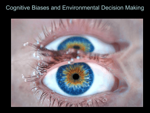 Cognitive Biases and Environmental Decision Making
