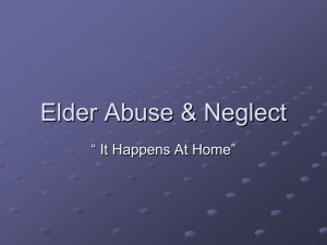 Elder-Abuse-Neglect - Abuse Counseling & Treatment
