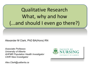Introduction to the appraisal of qualitative research