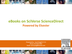 電子書eBooks介紹PPT - Elsevier網站Taiwan.elsevier.com