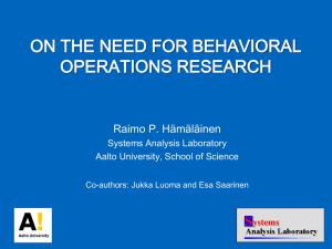Behavioral research