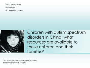 Children with autism spectrum disorders in China