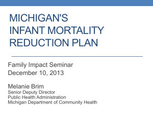 An Overview of Michigan`s Infant Mortality Reduction & Prevention