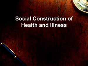 Social Construction of Medicine