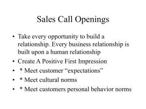 Sales Call Openings