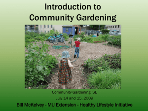 Introduction to Community Gardening