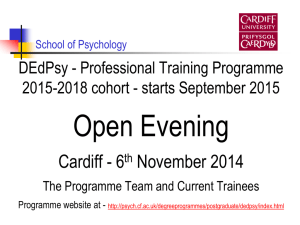 Open Evening Cardiff Powerpoint