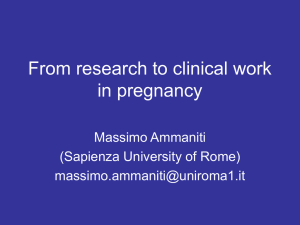 From research to clinical work in pregancy
