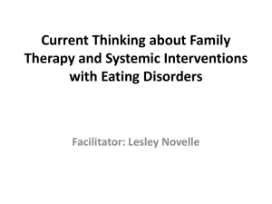 Current Thinking about Family Therapy and Systemic Interventions