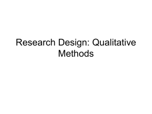 Chapter 7 - Research Design: Qualitative Methods
