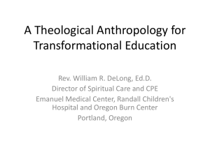 A Theological Anthropology for Transformationl