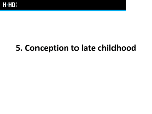 5. Conception to late childhood Physical development from
