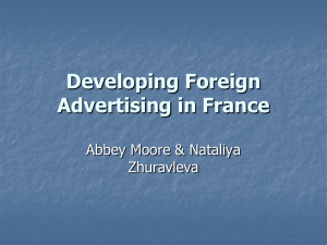 Developing Foreign Advertising in France