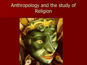 Anthropology and the study of Religion