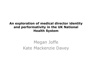 An exploration of medical director identity and performativity in the