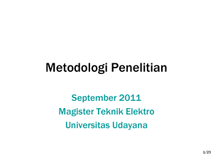 Metodologi Penelitian - Blog Universitas Udayana