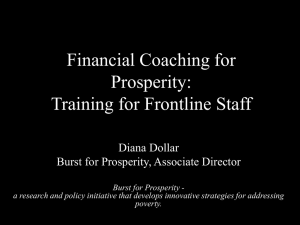 Financial Coaching for Prosperity: Training for Frontline Staff