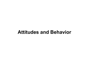 Attitudes and Behavior