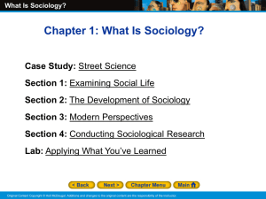 What Is Sociology?