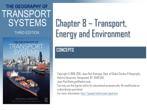 Chapter 8 Transportation, Energy and the Environment