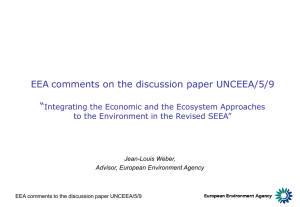 Classification of ecosystem services (EEA) (UNCEEA/5/7