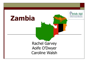 Zambia - MDG Goals 7, 6 & 1