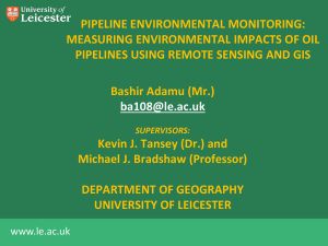 measuring environmental impacts using remote sensing and GIS