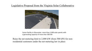 Legislative Proposal from the Virginia Solar Collaborative