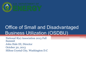 Office of Small and Disadvantaged Business Utilization (OSDBU)