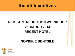 RED TAPE REDUCTION