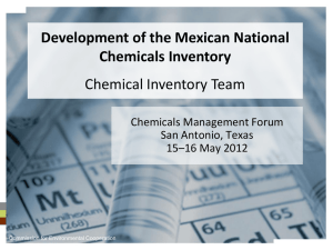 Development of the Mexican National Chemicals Inventory