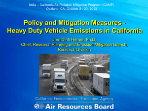 Heavy Duty Vehicle Emissions in California - Dr. J.D.